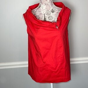 Calvin Klein Orange Sleeveless Shell Medium